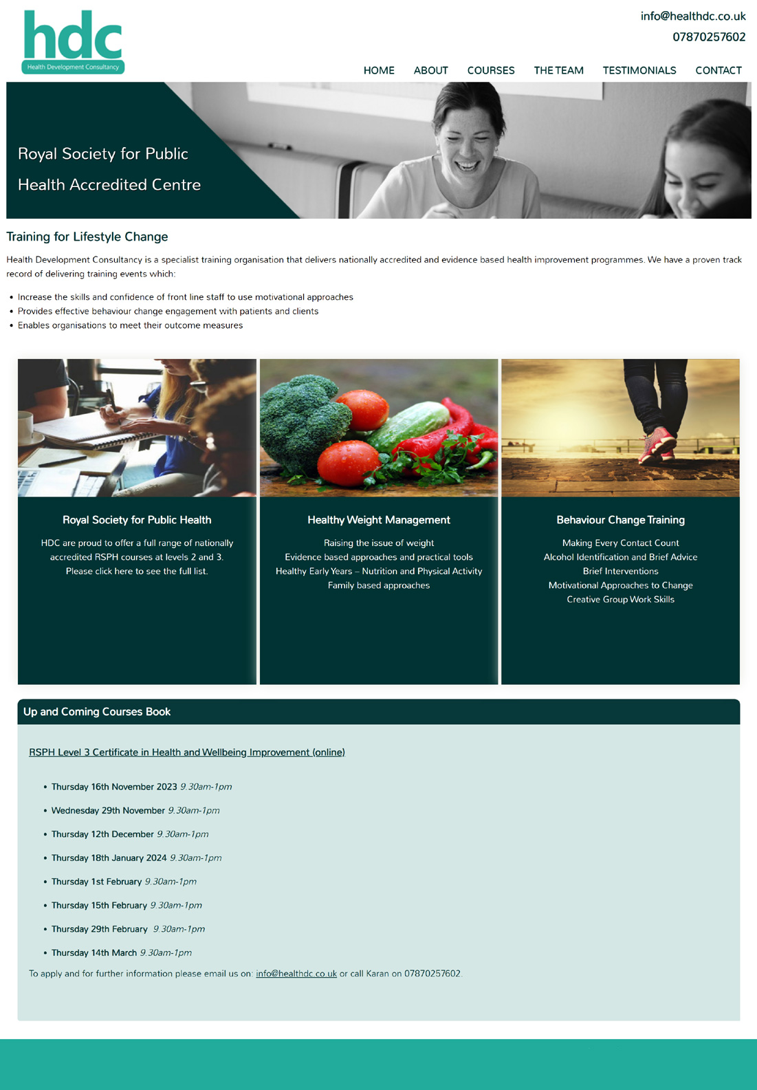 Health Development Consultancy Web Design Bristol