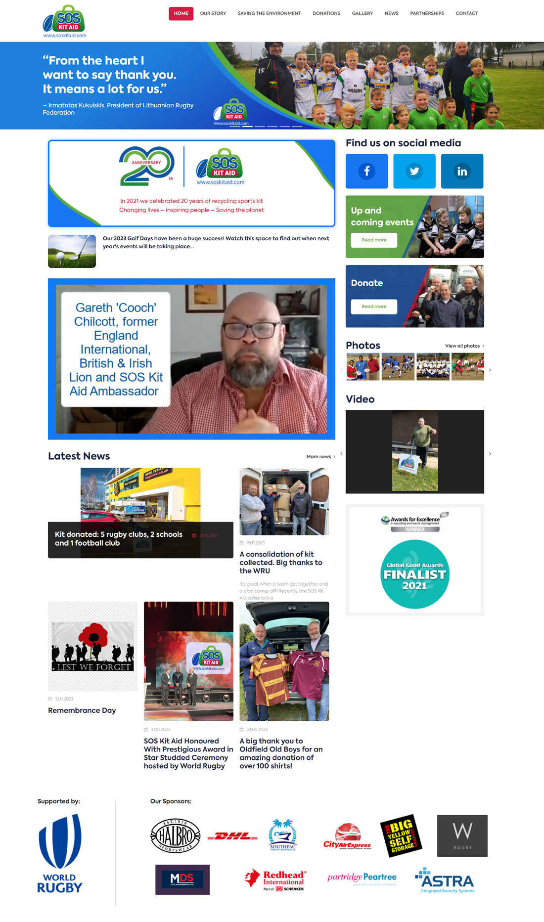SOS Kit Aid Charity Web Design