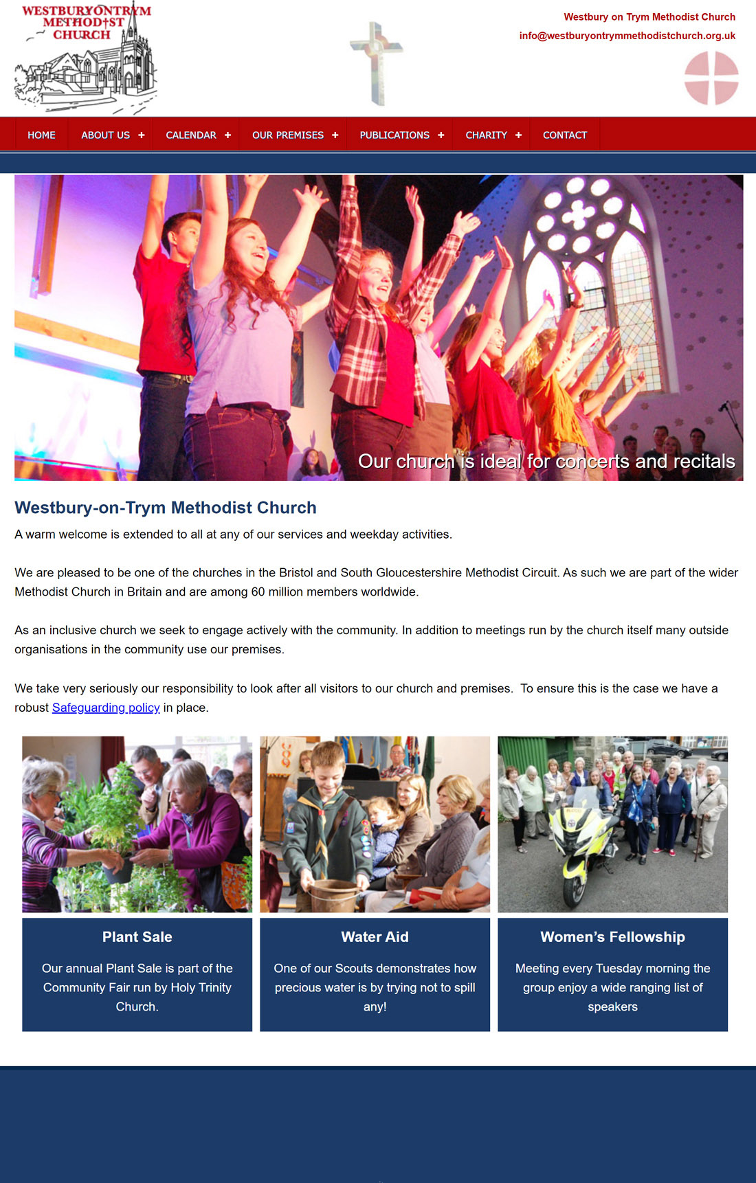 Westbury on Trym Methodist Church Bristol Web Design